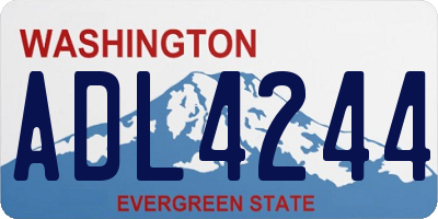 WA license plate ADL4244