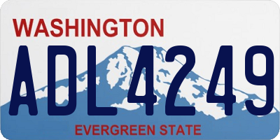 WA license plate ADL4249