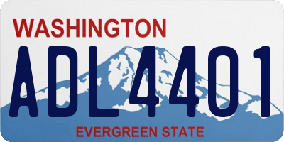 WA license plate ADL4401