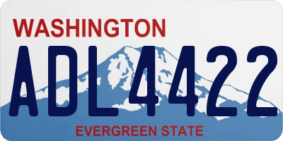 WA license plate ADL4422