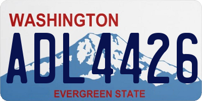 WA license plate ADL4426