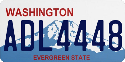 WA license plate ADL4448