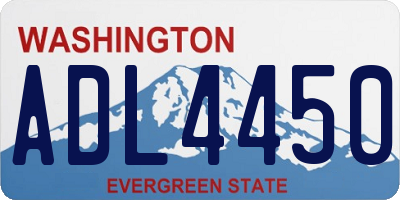 WA license plate ADL4450
