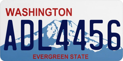 WA license plate ADL4456