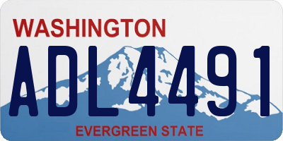 WA license plate ADL4491