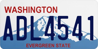 WA license plate ADL4541