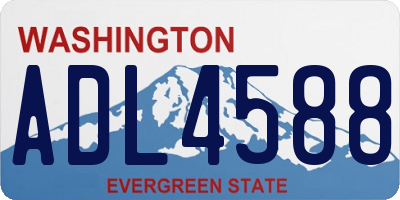 WA license plate ADL4588