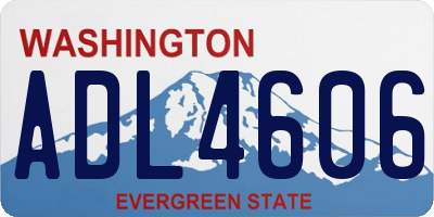WA license plate ADL4606
