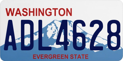 WA license plate ADL4628