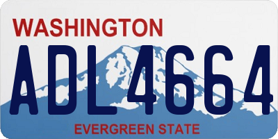 WA license plate ADL4664