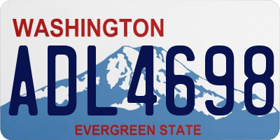 WA license plate ADL4698