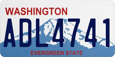 WA license plate ADL4741