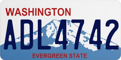 WA license plate ADL4742