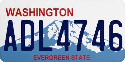 WA license plate ADL4746