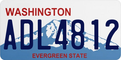 WA license plate ADL4812