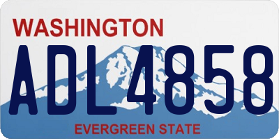 WA license plate ADL4858