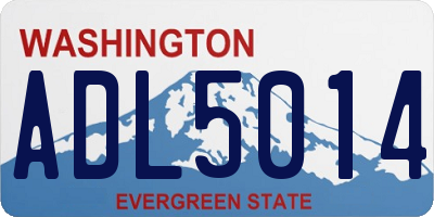 WA license plate ADL5014