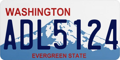 WA license plate ADL5124