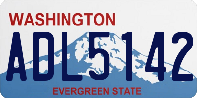 WA license plate ADL5142