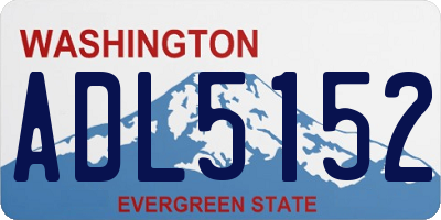 WA license plate ADL5152