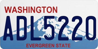 WA license plate ADL5220
