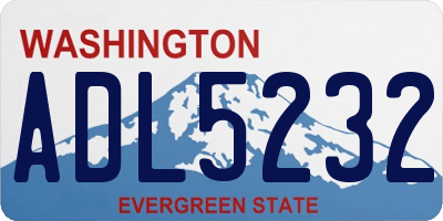 WA license plate ADL5232