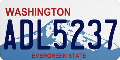 WA license plate ADL5237