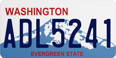 WA license plate ADL5241