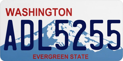 WA license plate ADL5255