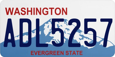 WA license plate ADL5257