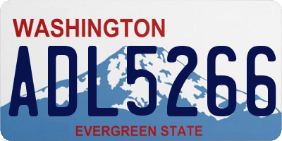 WA license plate ADL5266
