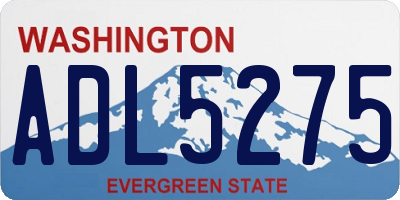 WA license plate ADL5275