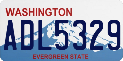 WA license plate ADL5329