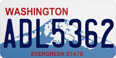 WA license plate ADL5362