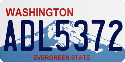WA license plate ADL5372