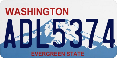 WA license plate ADL5374