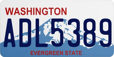 WA license plate ADL5389