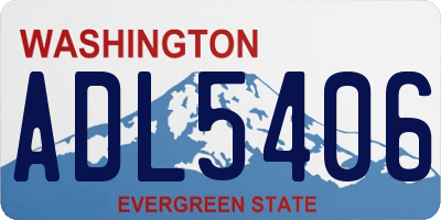 WA license plate ADL5406