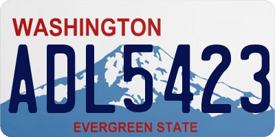 WA license plate ADL5423