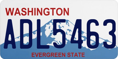 WA license plate ADL5463
