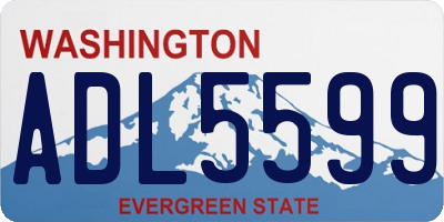 WA license plate ADL5599