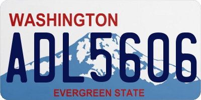 WA license plate ADL5606