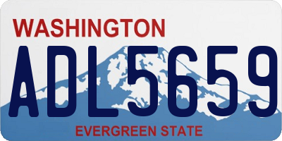 WA license plate ADL5659
