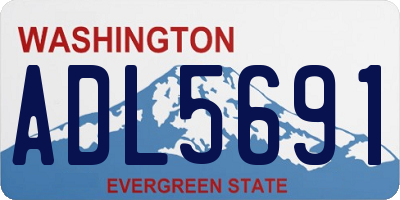 WA license plate ADL5691