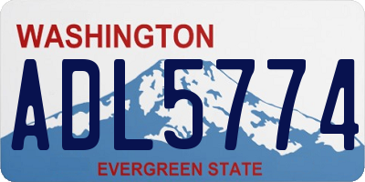 WA license plate ADL5774