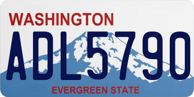 WA license plate ADL5790