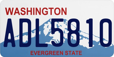 WA license plate ADL5810