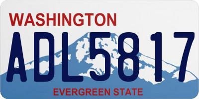 WA license plate ADL5817