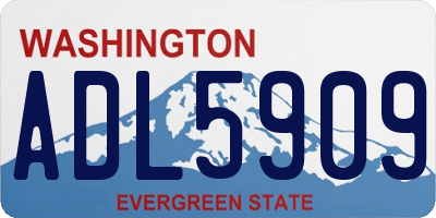 WA license plate ADL5909