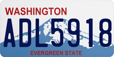 WA license plate ADL5918